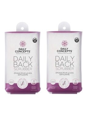 2pc Daily Back Scrubber in White By Daily Concepts